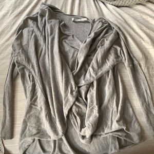 Allsaints gray wrap sweater size 2